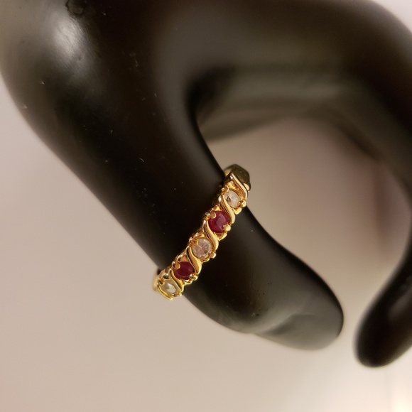 Vintage 1990s Gemstone Thumb Ring - Picture 2 of 3